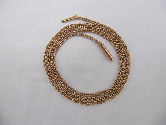Antique 10K Rose Gold 417 Chain Necklace - image 1