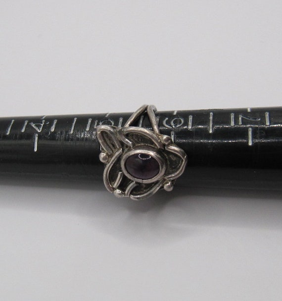 Vintage Silver Amethyst ring - image 7