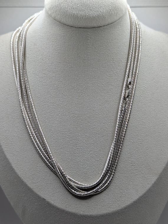 Milor Italy Sterling Silver 925 Snake Chain Necklace 60.5 Inches