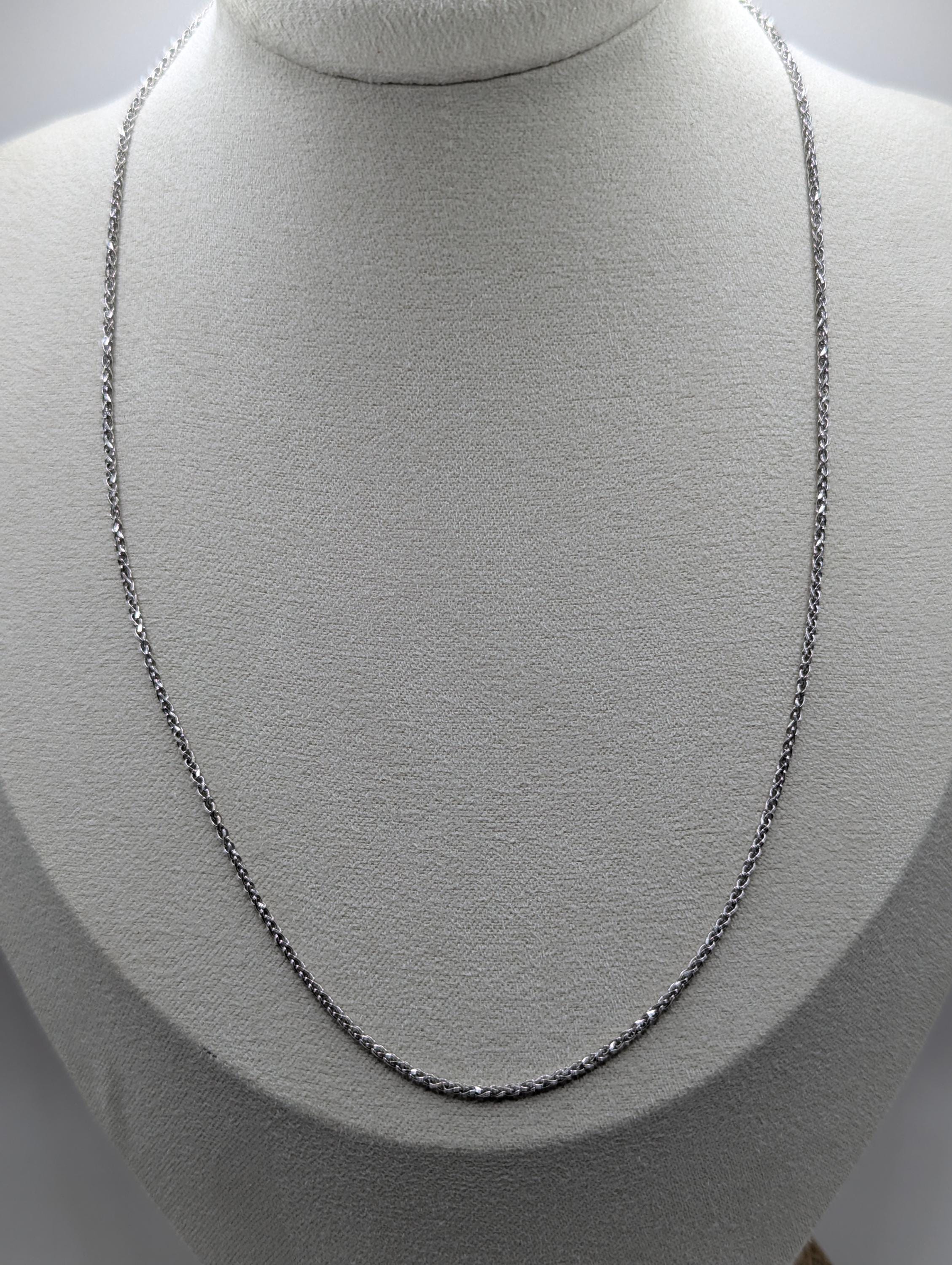 Italy 14k White Gold 585 Foxtail Chain Necklace - Etsy