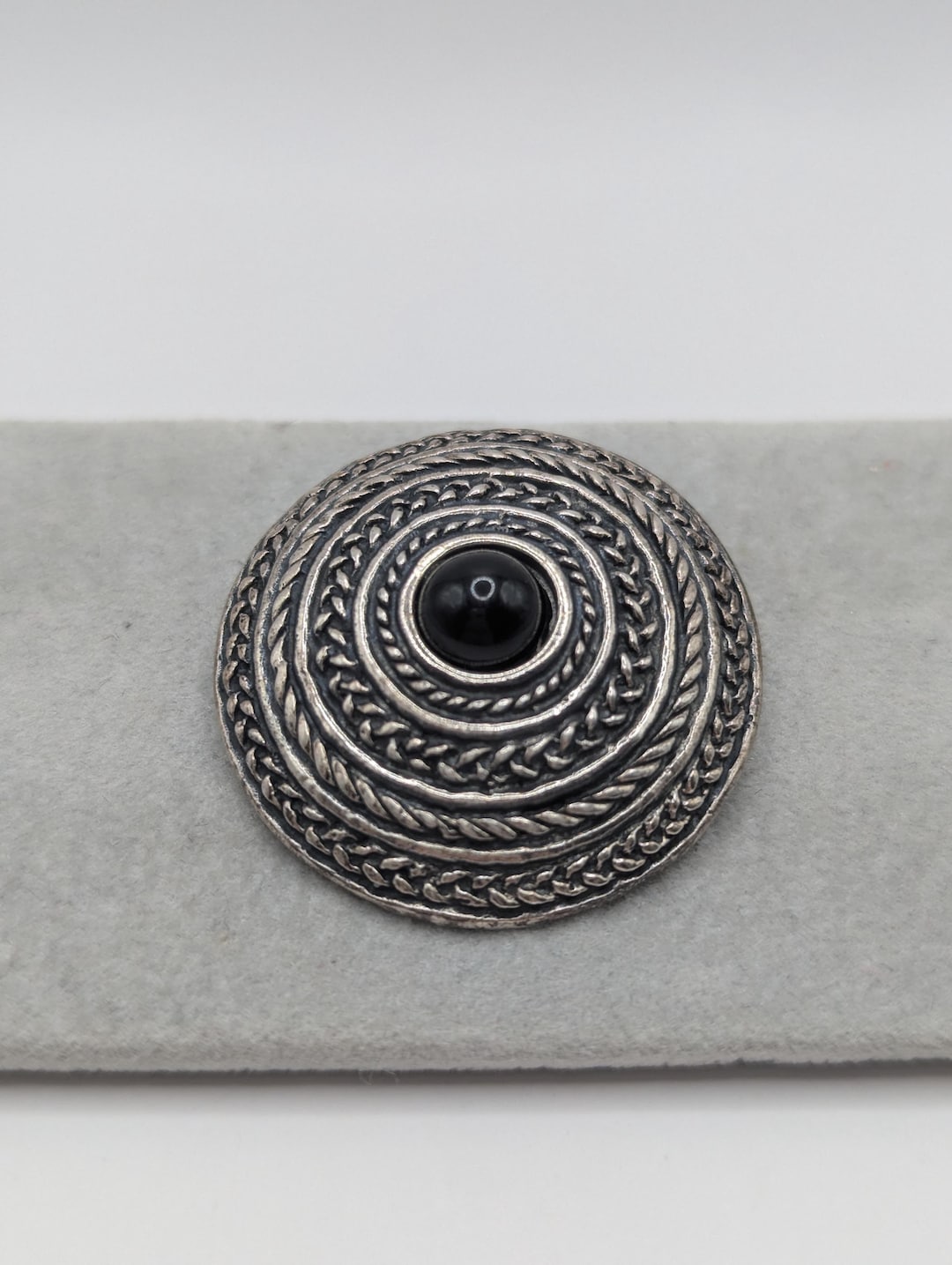 Vintage Taxco Mexico Sterling Silver 925 Black Onyx Pin Brooch - Etsy