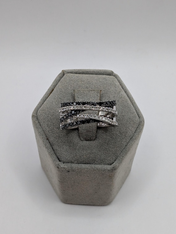 925スターリングシルバー ブラック ホワイト ダイヤモンド 7.5インチ ブレスレット ナイト ラブ ファインジュエリー 女性へのギフトに 7.5 inches スターリ 4.00 カラット ラウンドシェイプ ブラック \u0026 ホワイト ダイヤモンド