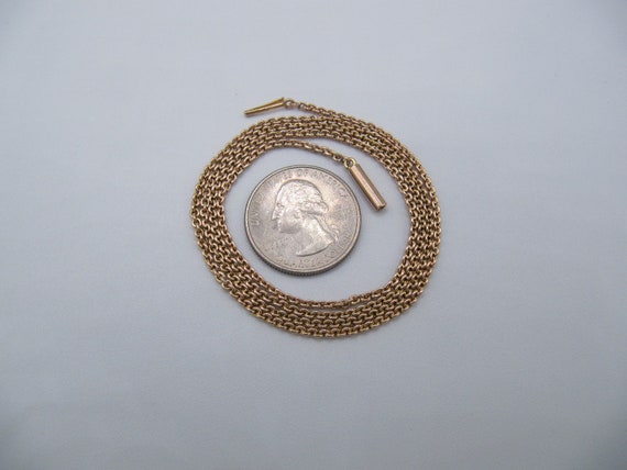 Antique 10K Rose Gold 417 Chain Necklace - image 8
