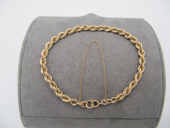 boz♥️ 14K USA ロープチェーン ブレスレット 14Kイエローゴールド585ツイストロープチェーンブレスレット - Etsy 日本