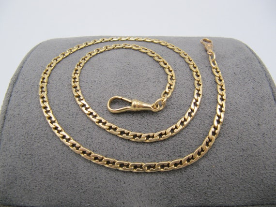 Antique 14K Yellow Gold 585 Pocket Watch Fob Chain - image 4