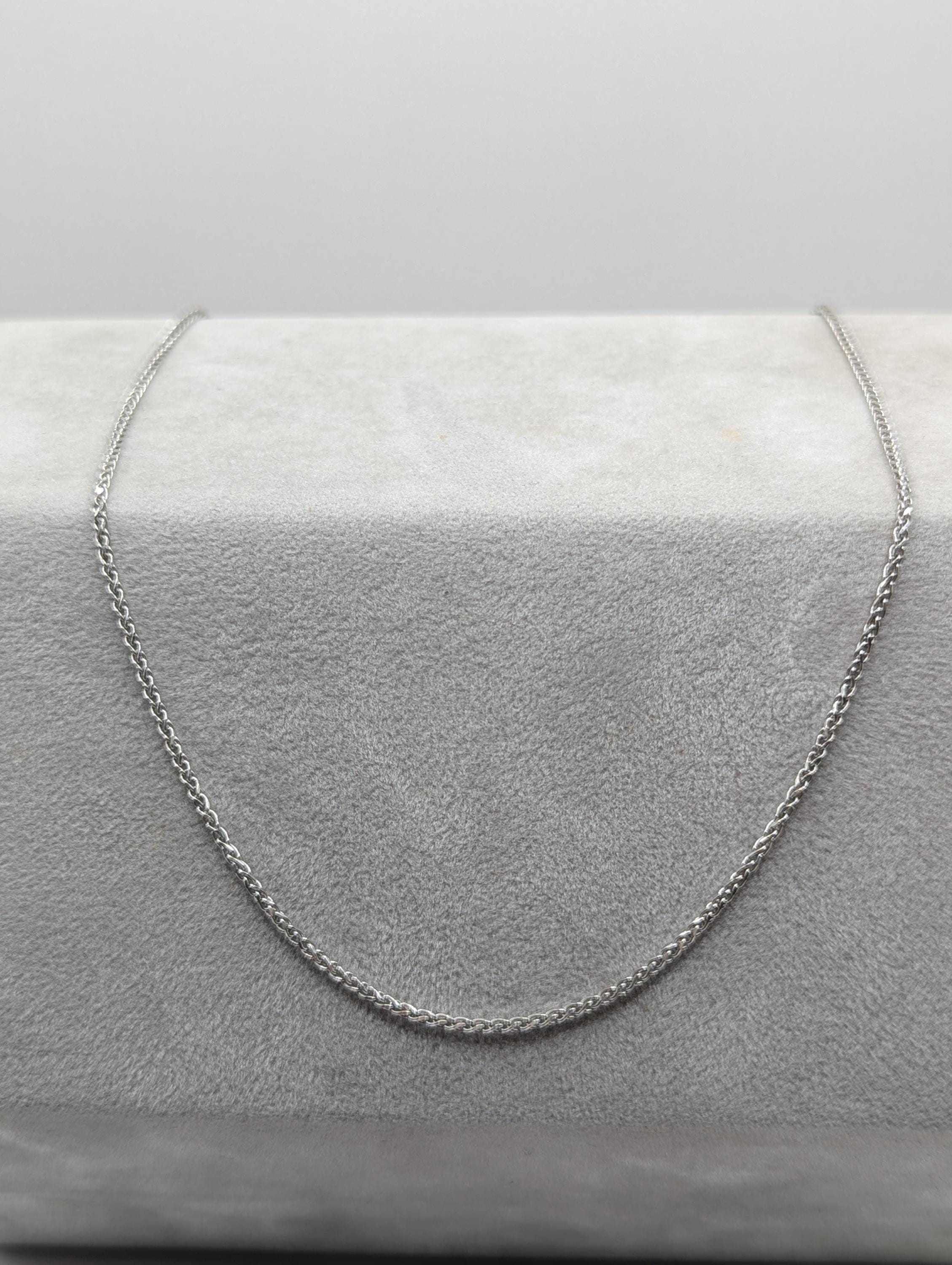 Italy 14k White Gold 585 Foxtail Chain Necklace - Etsy Norway