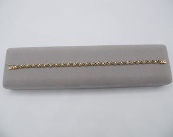 14K Yellow Gold 585 Emerald Tennis Bracelet 1 CTW