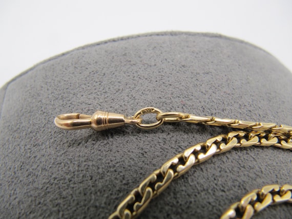 Antique 14K Yellow Gold 585 Pocket Watch Fob Chain - image 5