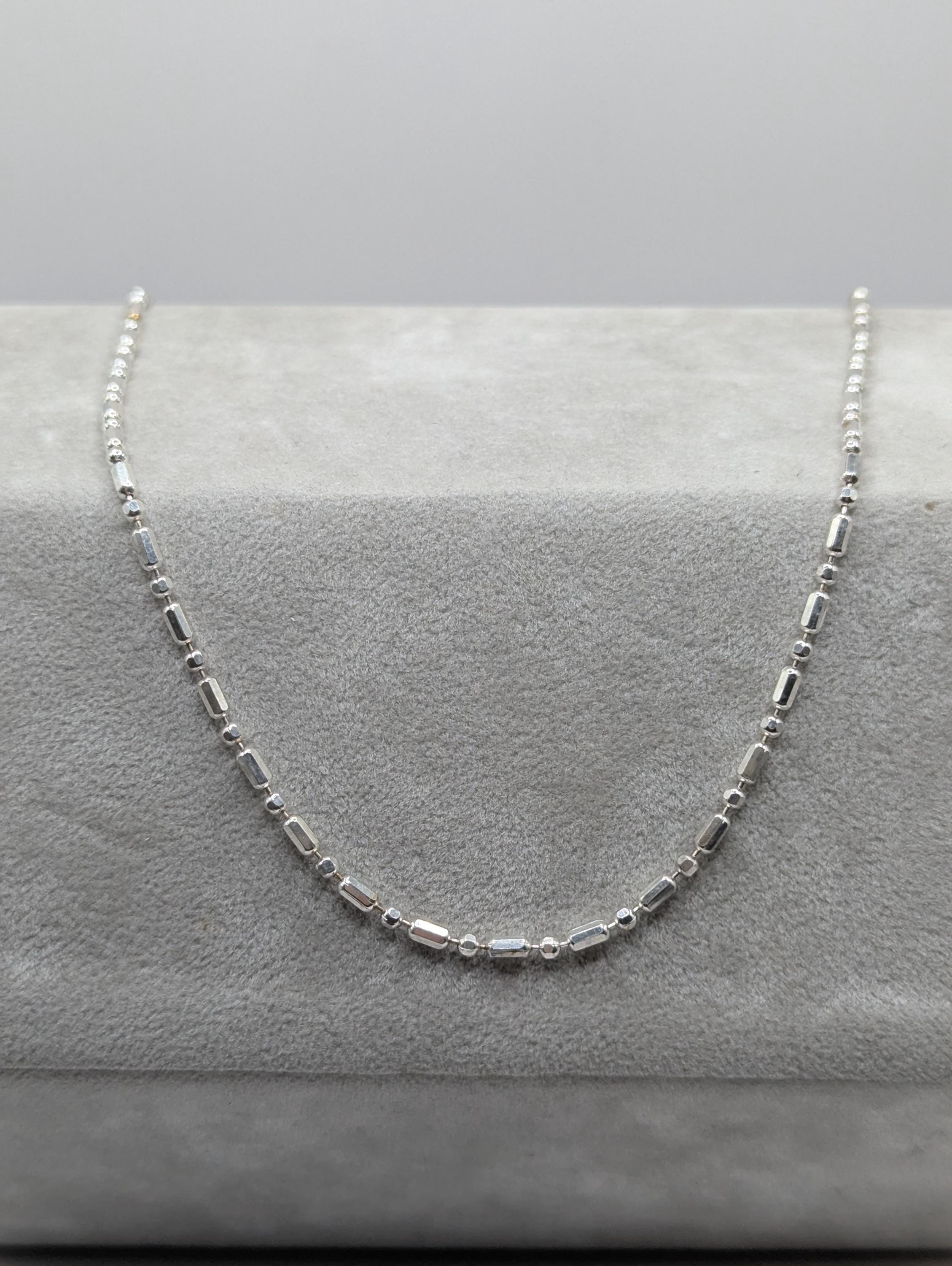 GW Italy Sterling Silver 925 Ball Bar Chain Necklace - Etsy