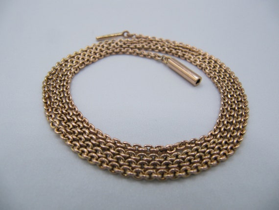 Antique 10K Rose Gold 417 Chain Necklace - image 2
