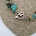 Intricate Green Turquoise and Sterling Silver Toggle Bracelet main image 1