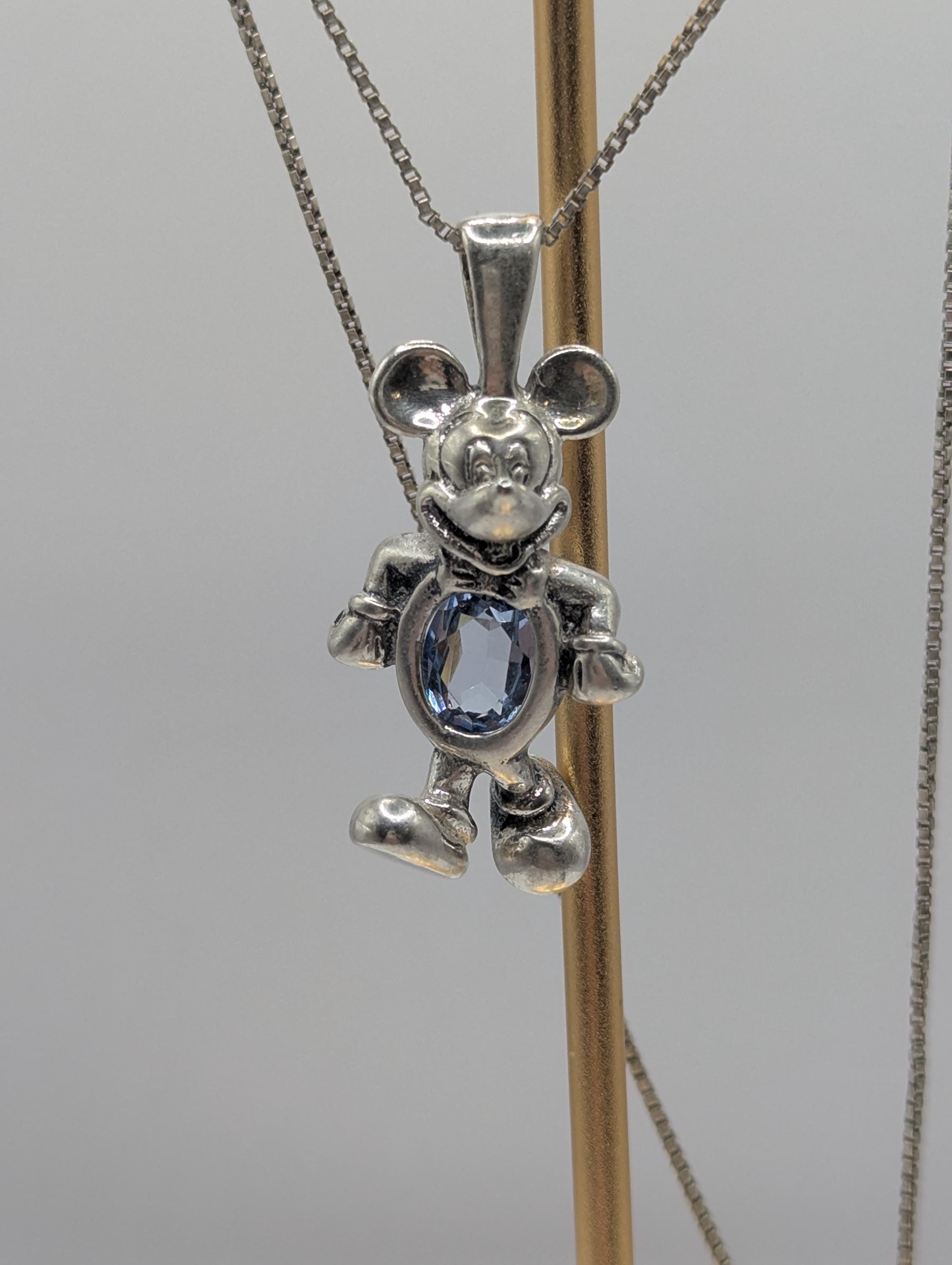 Kaguyo Collana in Argento da Donna - Collana con Ciondolo a Forma di Topo in Argento Sterling 925 Placcato in Oro Rosa per Donne, Ragazze e Bambini - Regalo di Compleanno
