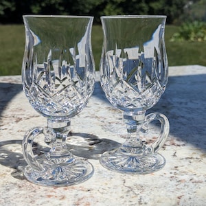 Waterford Lismore Crystal Irish Coffee Glass Pair