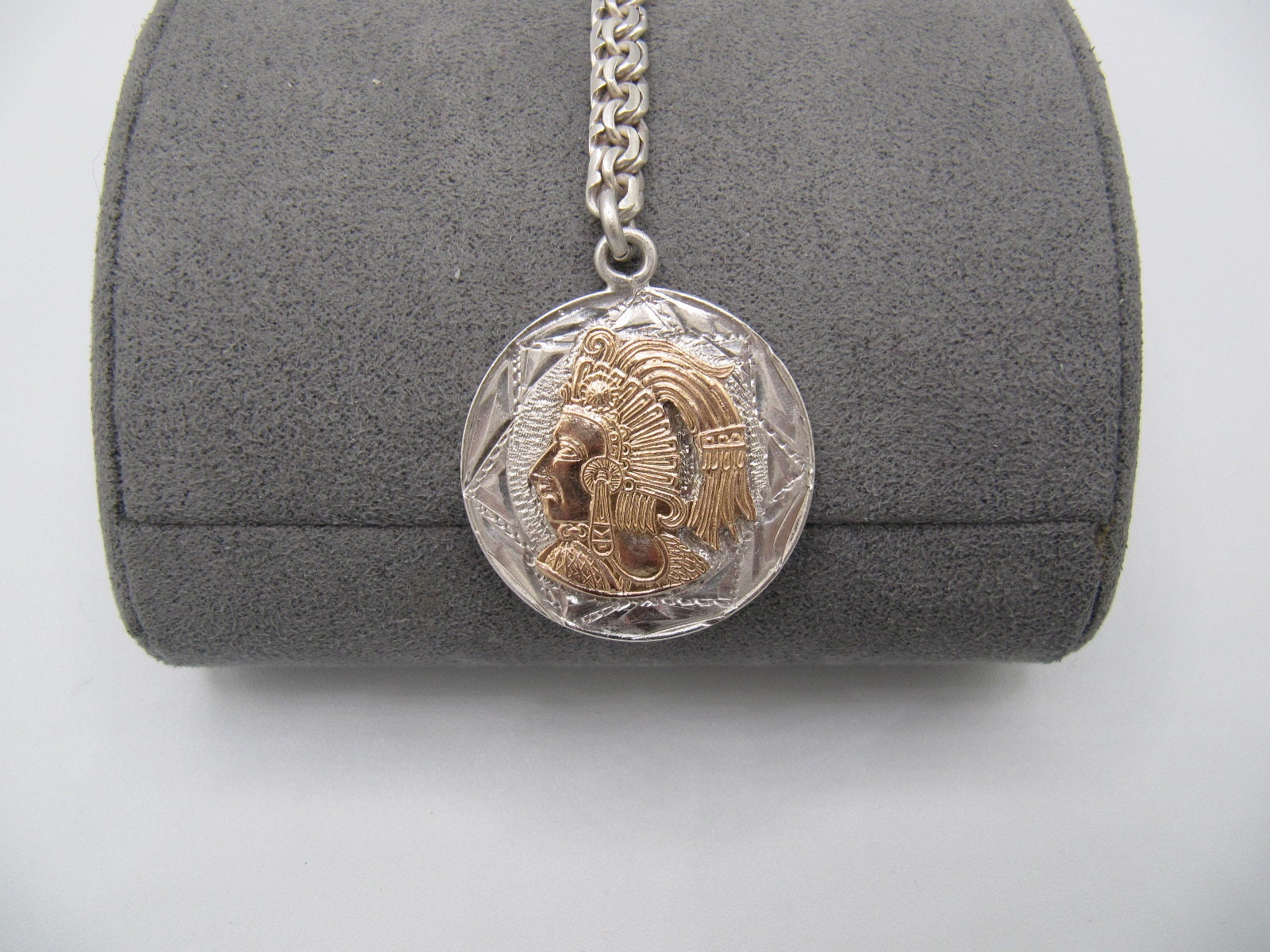 アクセサリー antique vintage old gold silver mexico Vintage Mexico REX Taxco 925 Sterling Silver Mayan/Aztec