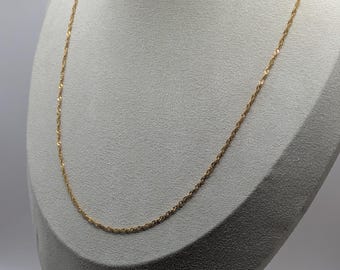 22k Yellow Gold 916 Singapore Chain Necklace
