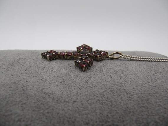 Antique Czechoslovakia 800 Silver Bohemian Garnet… - image 3