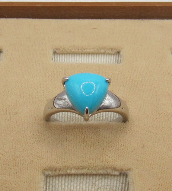 Designer Sterling Silver Turquoise ring - image 1