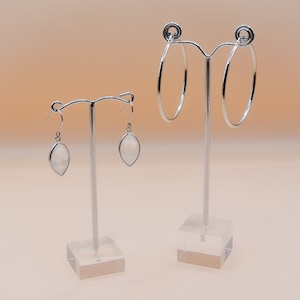 Perspex/Acrylic Metal T-Bar Earring Display Stand | Single or 10 Pack