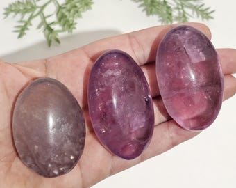 Purple Fluorite Palm Stones