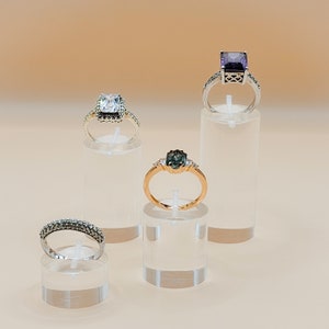 Perspex/Acrylic Transparent Solid Round Ring Display Stand