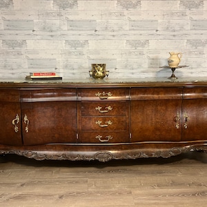Absolutely Stunning Neo-Classicist Empire, Massive Marble Top Buffet