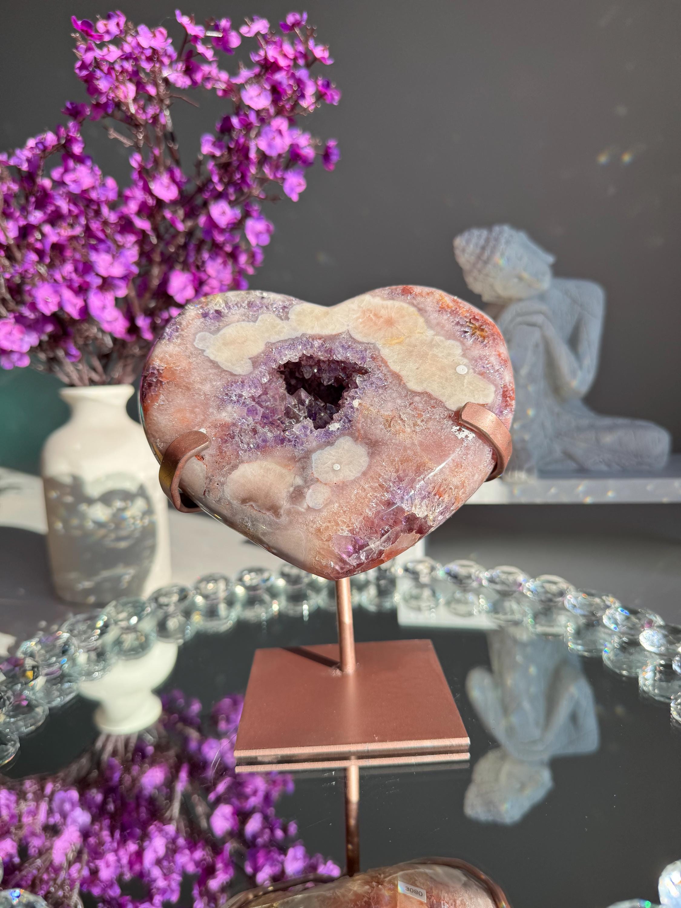 ピンクアメジスト　Pink Amethyst ハート ザクザク　ドゥルージー ピンクアメジスト Pink Amethyst ハート ザクザク ドゥルージー