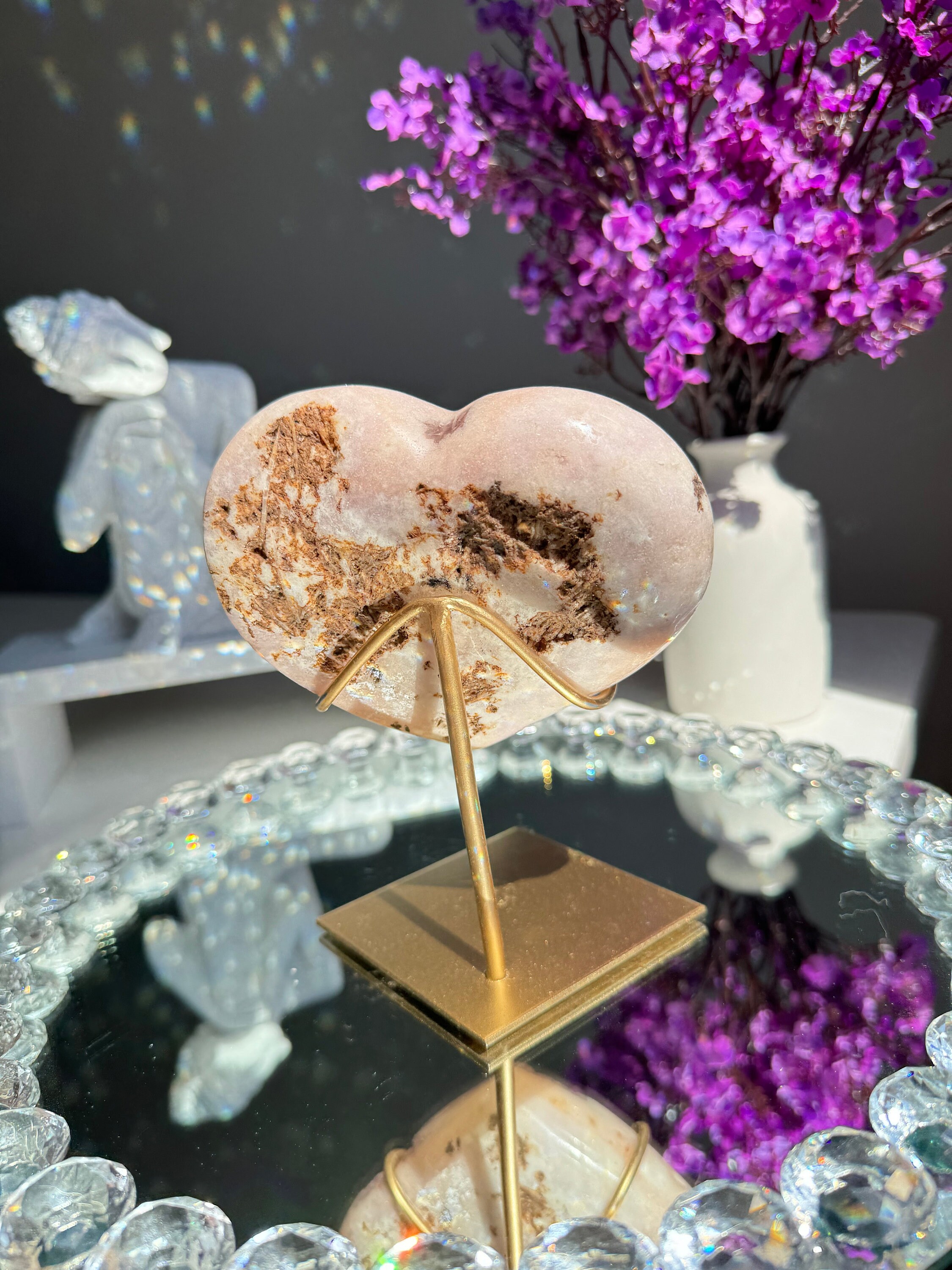 ピンクアメジストハートとアメジスト 2818 - Etsy 日本