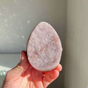 Sugar druzy Amethyst egg  - Healing Crystals  1687