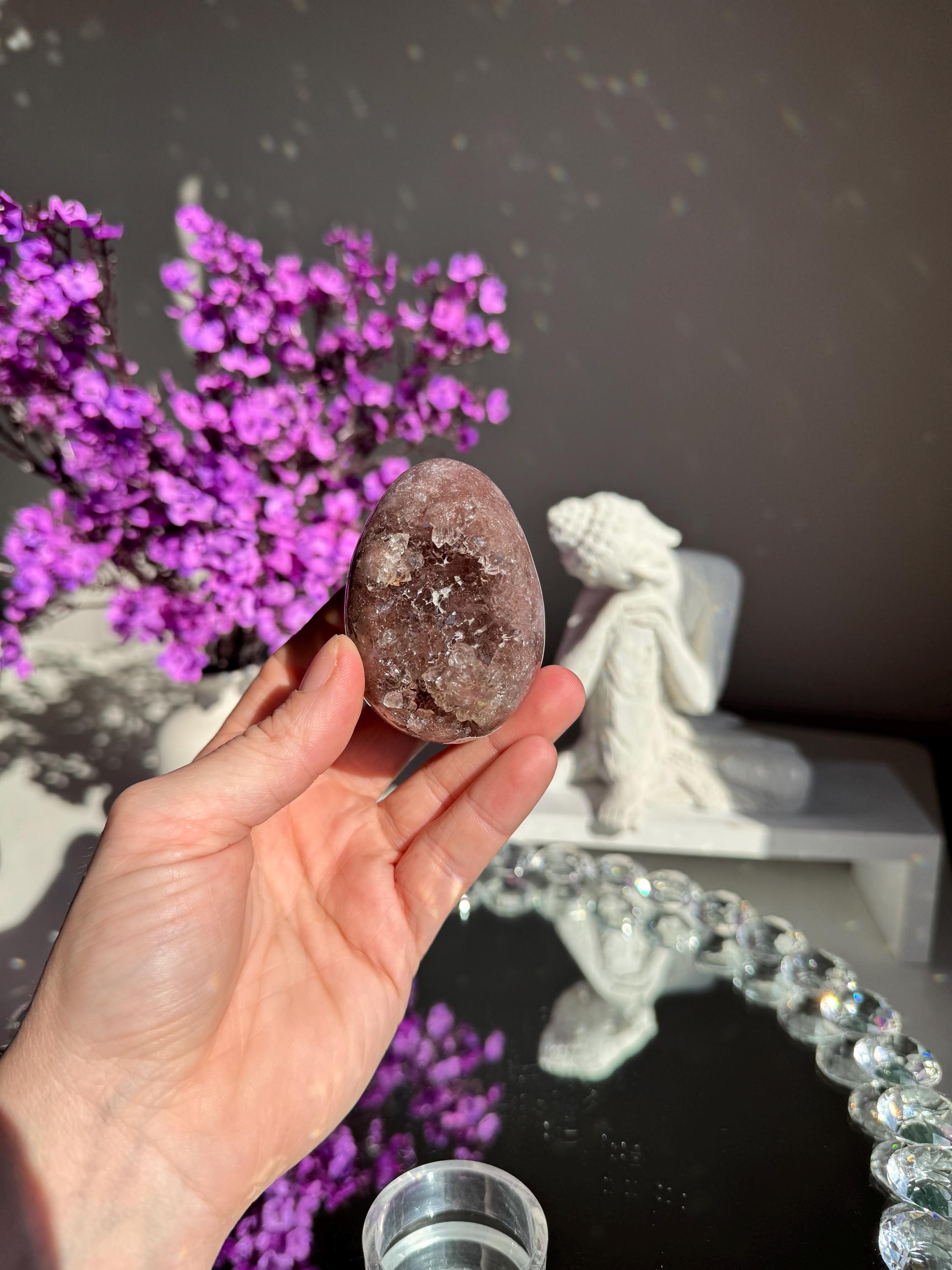 ドゥルージー ピンク アメジスト エッグ 3023 ジオード エッグ - Etsy 日本