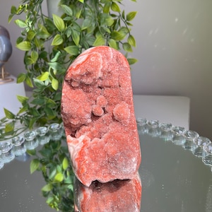 Rare red amethyst cut base - healing crystals 2118