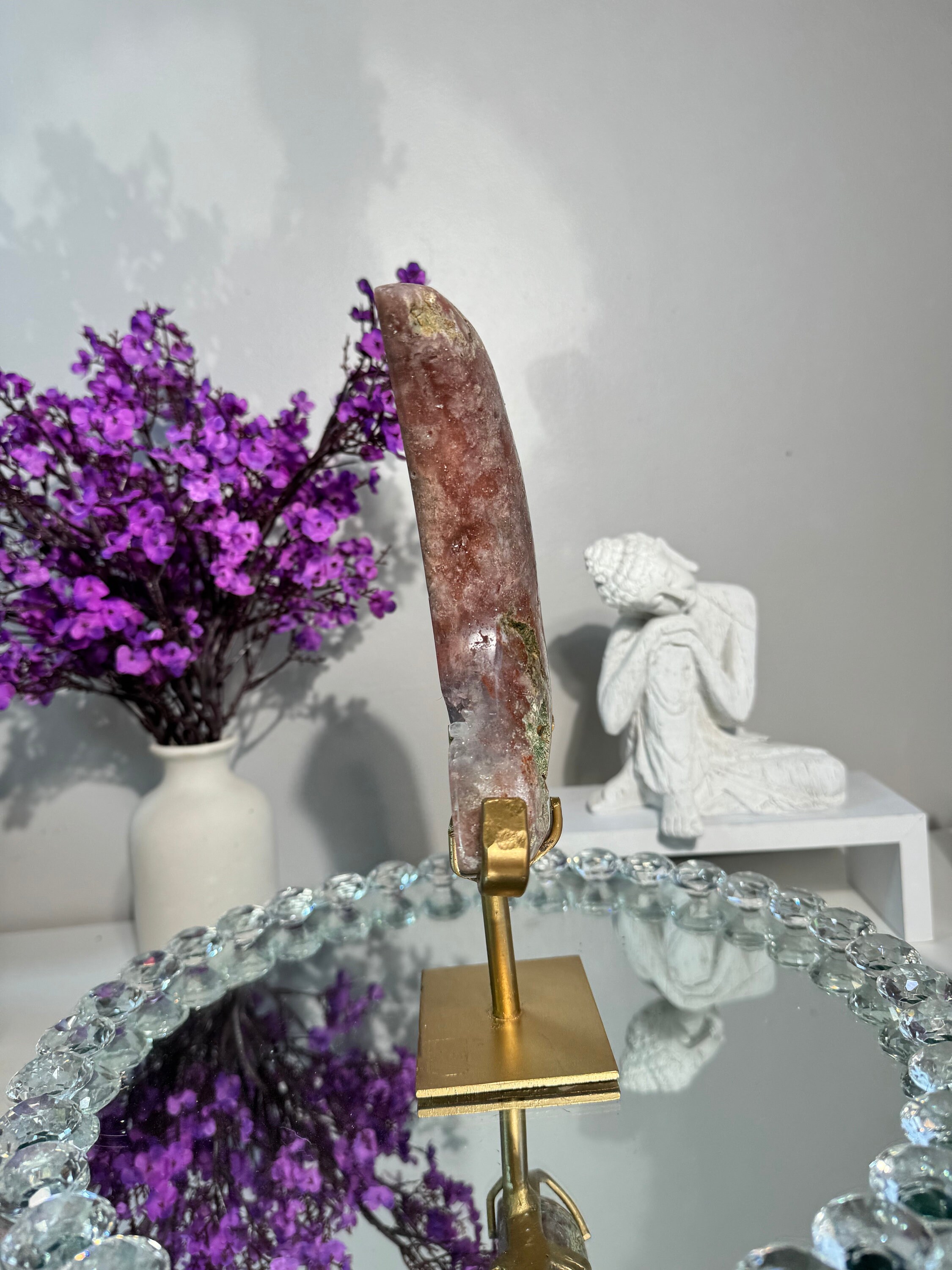 ピンクアメジスト ムーン A 天然ホットピンクスピネル0.354ct【タンザニア】☆ネオンピンク、蛍光