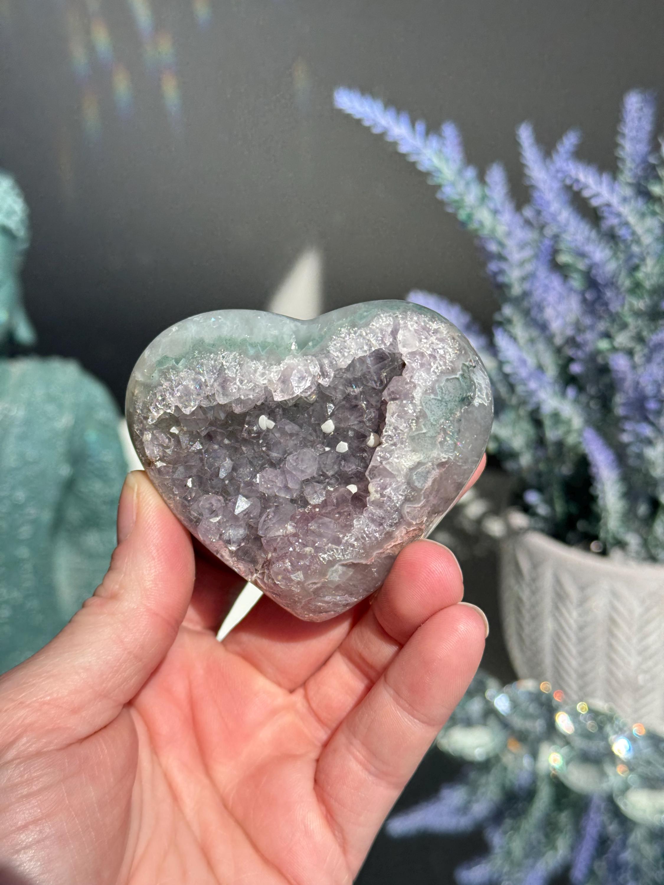 Druzy Amethyst Heart 3156 - Etsy
