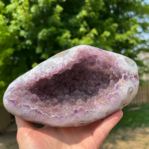 Sugar druzy rainbow amethyst geode - healing crystals 2221