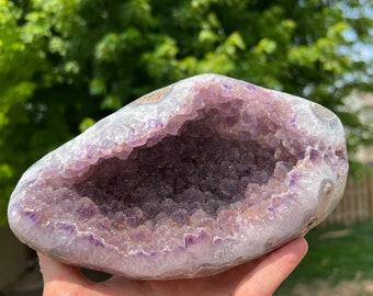 ドゥルージーピンクアメジストスラブ - ヒーリングクリスタル 1399