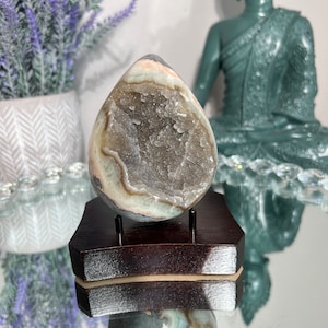 Druzy Jaspis Ei - Heilstein 2466