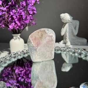 Pink rainbow Amethyst cutbase 2982 Healing crystals