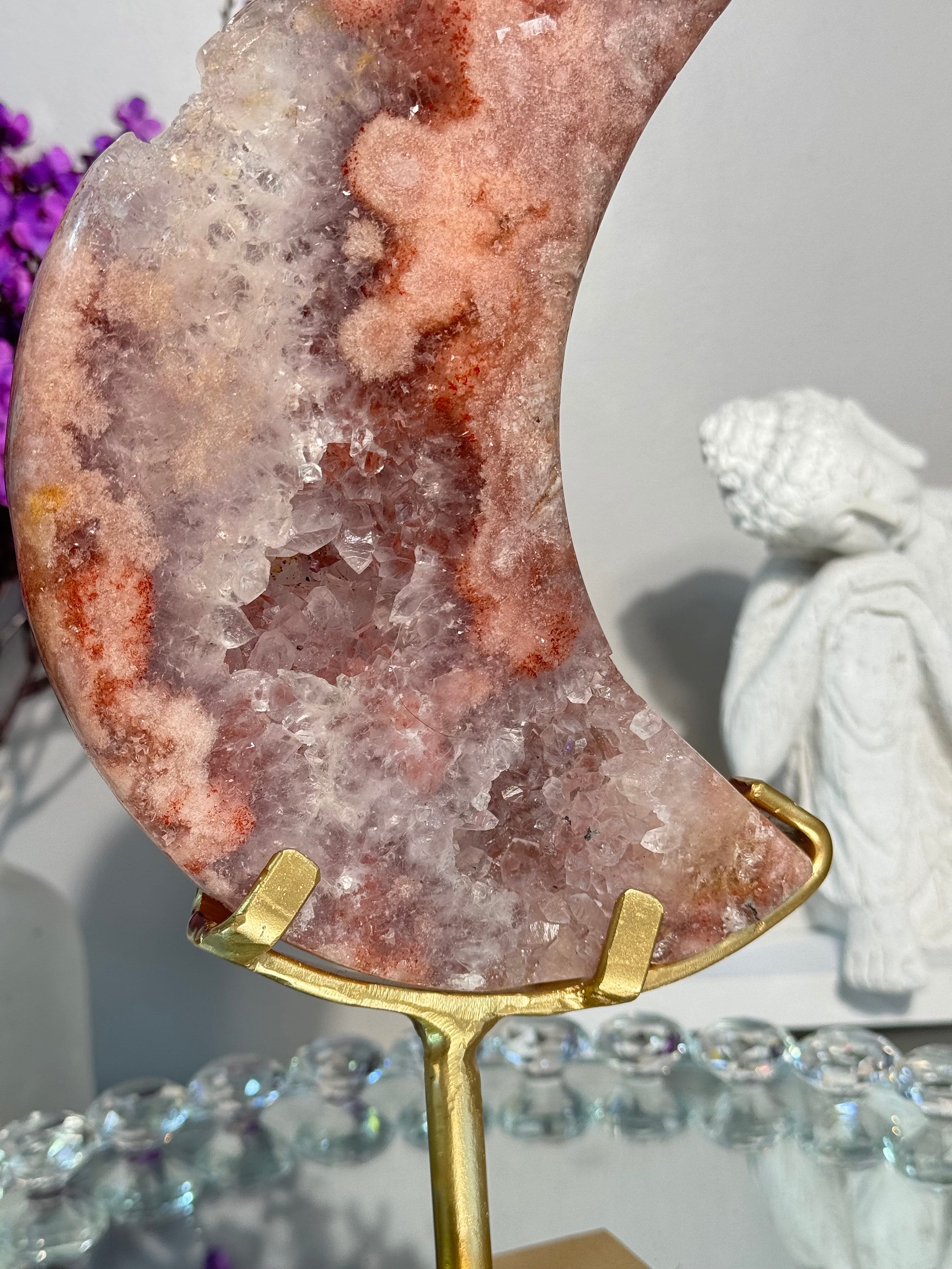 ピンクアメジスト ムーン A 天然ホットピンクスピネル0.354ct【タンザニア】☆ネオンピンク、蛍光