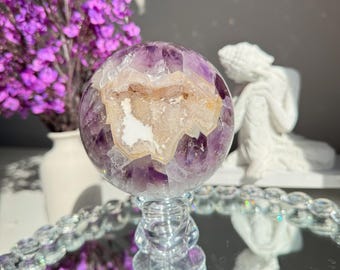 Zucker-Amethyst Kugel Amethyst Geode 2533