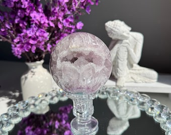 Amethyst Kugel mit Achat 3150