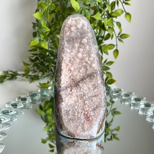 Pink sugar druzy Rainbow amethyst cathedral - healing crystals 1744