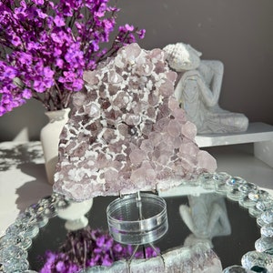 Sugar Amethyst Freeform with stand calcite healing crystals 2324 amethyst cluster