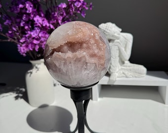 Druzy pink Regenbogen Amethyst Kugel 3147