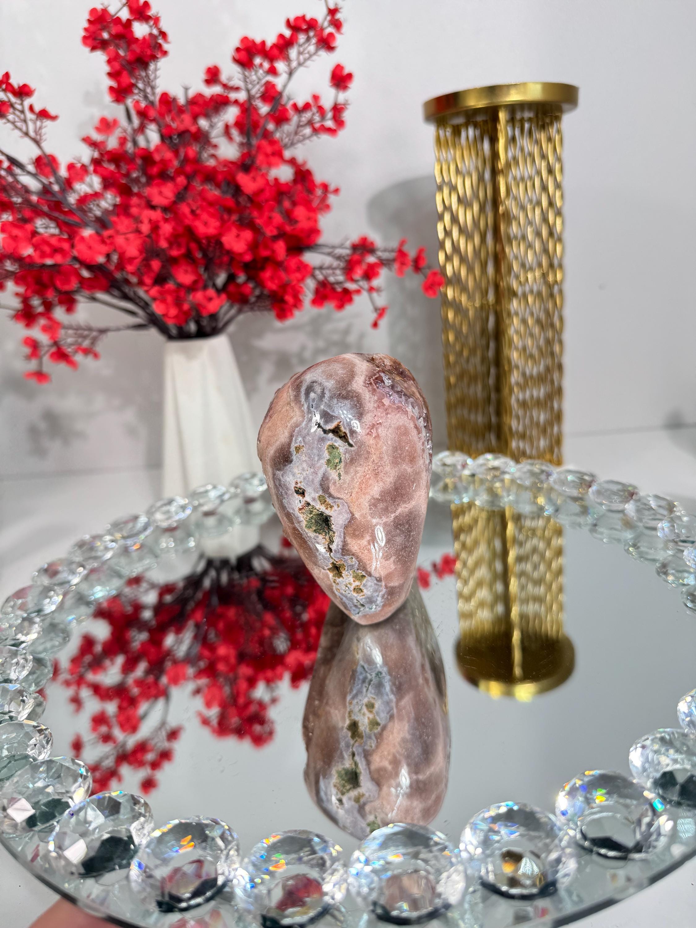 高品質のピンクアメジストジオード、アメジストドゥルージー、アゲート