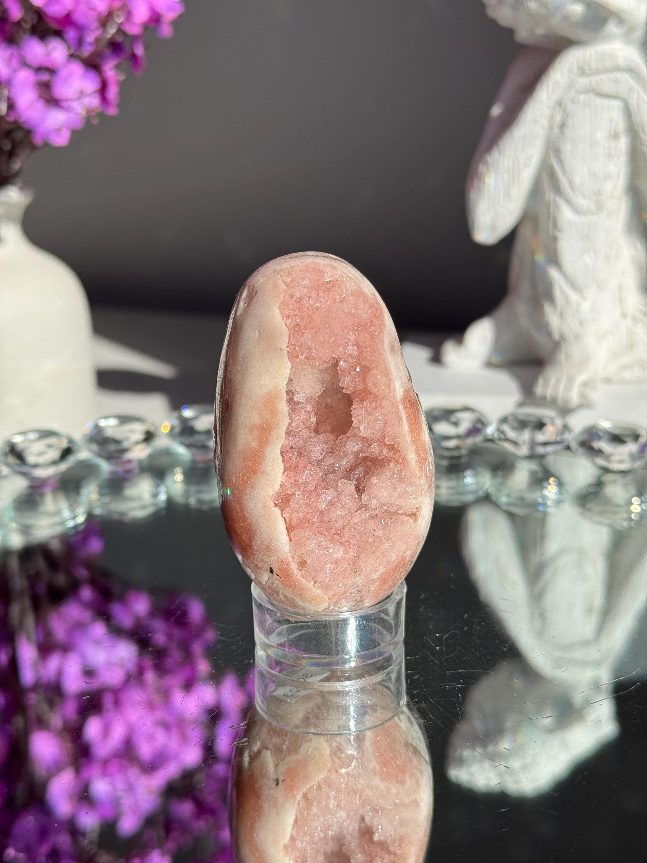 ドゥルージーピンクアメジストエッグ3023ジオードエッグ - Etsy 日本