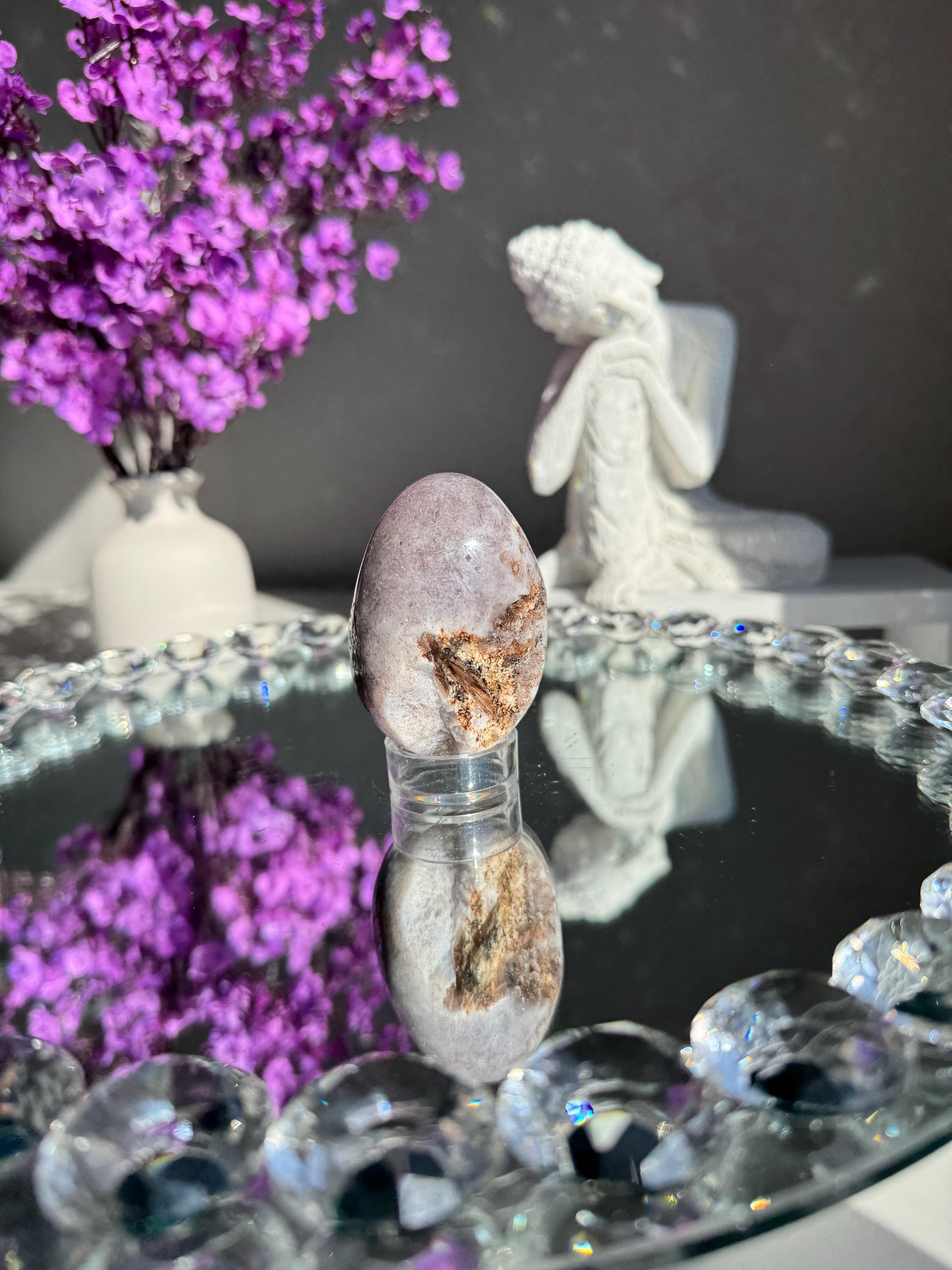 ドゥルージー ピンク アメジスト エッグ 3023 ジオード エッグ - Etsy 日本