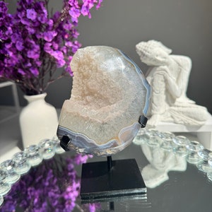 Light pink sugar druzy Amethyst and agate Healing crystals 2764