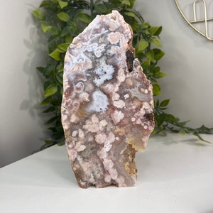 Druzy roze amethist bloemenagaatplaat - genezende kristallen