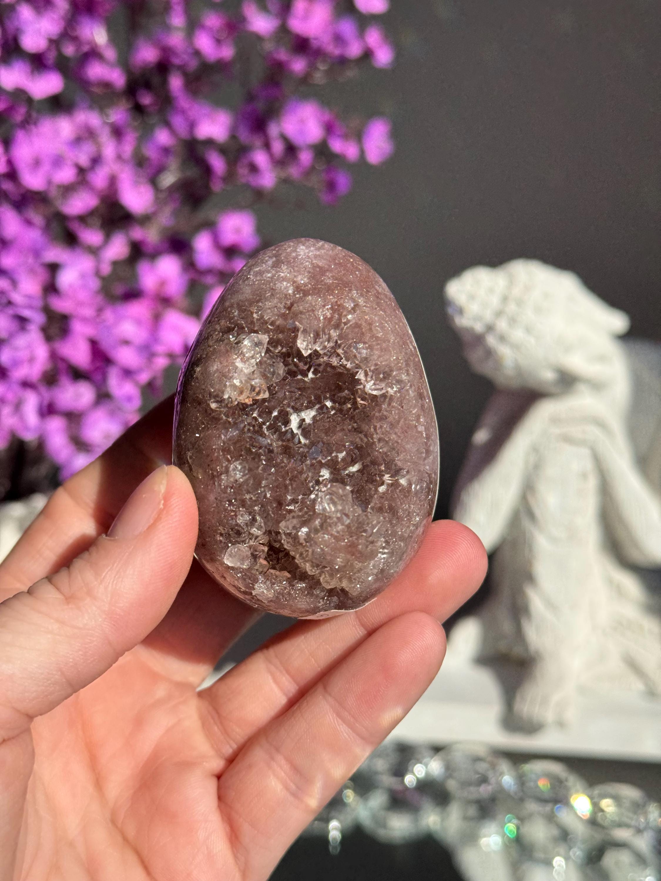 ドゥルージー ピンク アメジスト エッグ 3023 ジオード エッグ - Etsy 日本