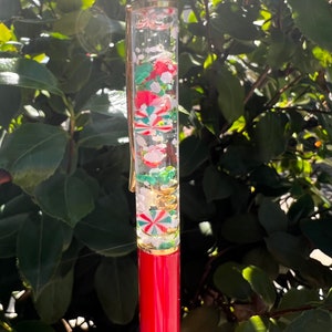 Peppermint Christmas Tree Floating Glitter Pen: Journaling Planner Pen