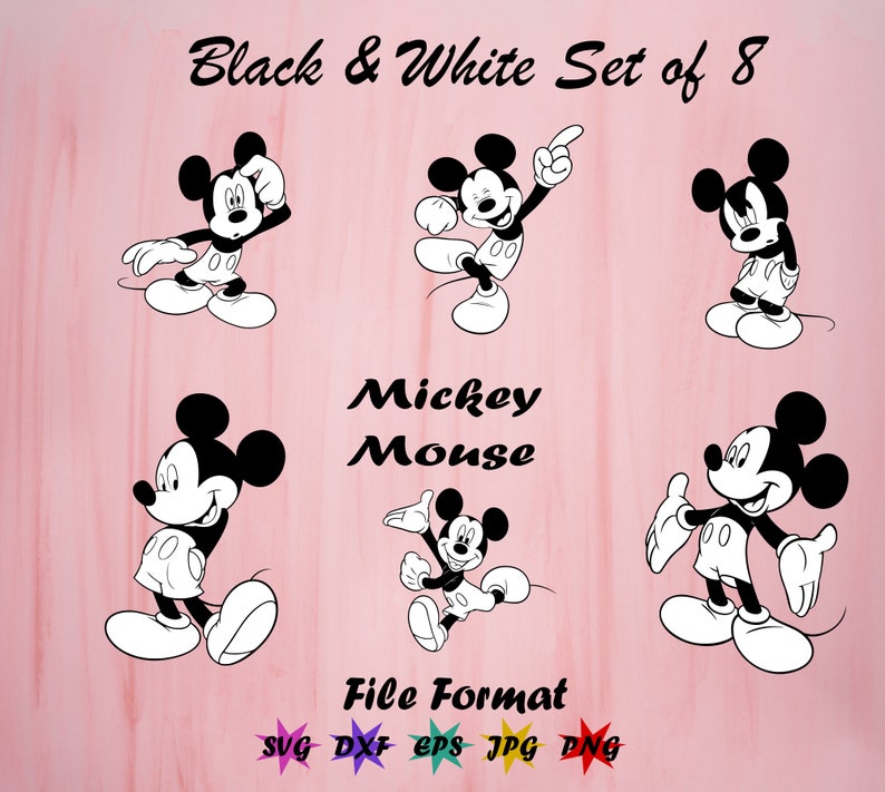 Mickey SVG MICKEY MOUSE Svg Silhoutte Cut File for Cricut | Etsy